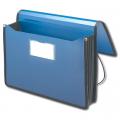 Blue Poly Premium Wallets, Legal Size, 5-1/4" expansion